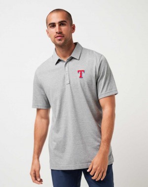 Travis Mathew Texas Rangers The Zinna Polo Heather Grey | SVYFLGP-93