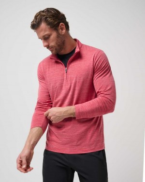 Travis Mathew The Heater Quarter Zip Heather Scooter | ZPUTYES-04