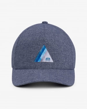 Travis Mathew The Heater Snapback Hat Heather Blue | VXRJMIE-64