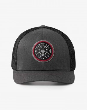 Travis Mathew The Patch Snapback Hat Heather Grey Pinstripe | GKDPWXR-01