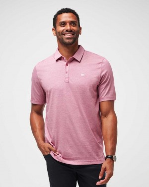 Travis Mathew The Zinna Polo Heather Cardinal | GRQHPUY-01