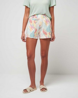 Travis Mathew Tiki Tipsy Cloud Fleece Short Ivory Multi | RGXAOYN-79