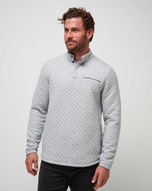 Travis Mathew Transatlantic Quarter Zip Heather Light Grey | HXKGCVL-19