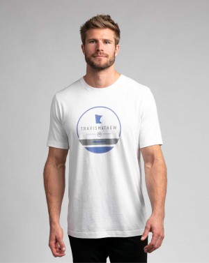 Travis Mathew Twin Cities Tee White | CXHAILJ-26