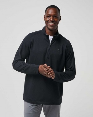 Travis Mathew Upgraded Quarter Zip Black | OCINLBH-61