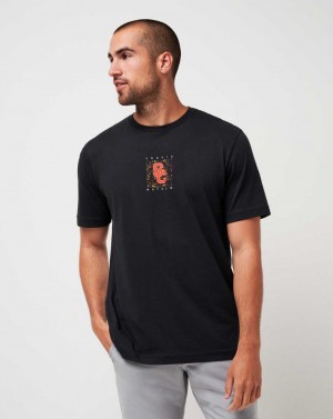 Travis Mathew Usc School Spirit Tee Black | KZDJWSI-41