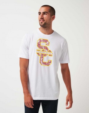 Travis Mathew Usc War Paint Tee White | UZQYIBX-06