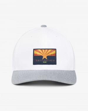 Travis Mathew Valley Of The Sun 2.0 Snapback Hat White | RUKTADI-71