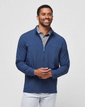 Travis Mathew Valley View Full Zip Heather Navy | WBHRDZF-28