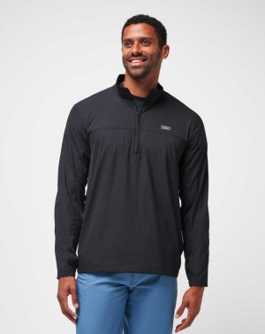 Travis Mathew Wanderlust Quarter Zip Black | MOVFICR-58