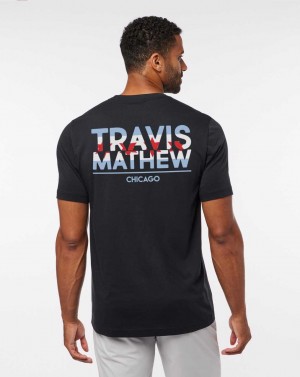 Travis Mathew Win At Wrigley 2.0 Tee Black | NGIPABS-39