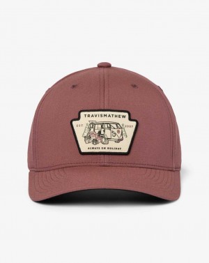 Travis Mathew Year In Review Snapback Hat Roan Rouge | JNRZPUM-81