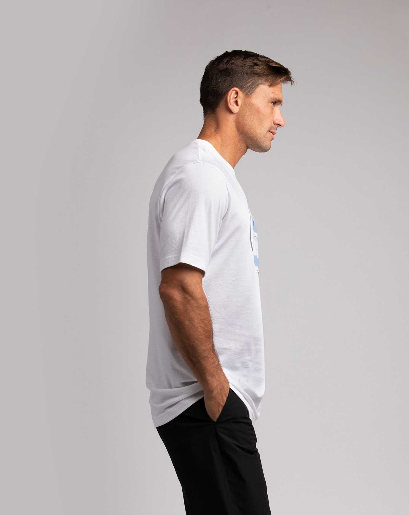 Travis Mathew 2002 Games Tee White | XDWMRUN-73