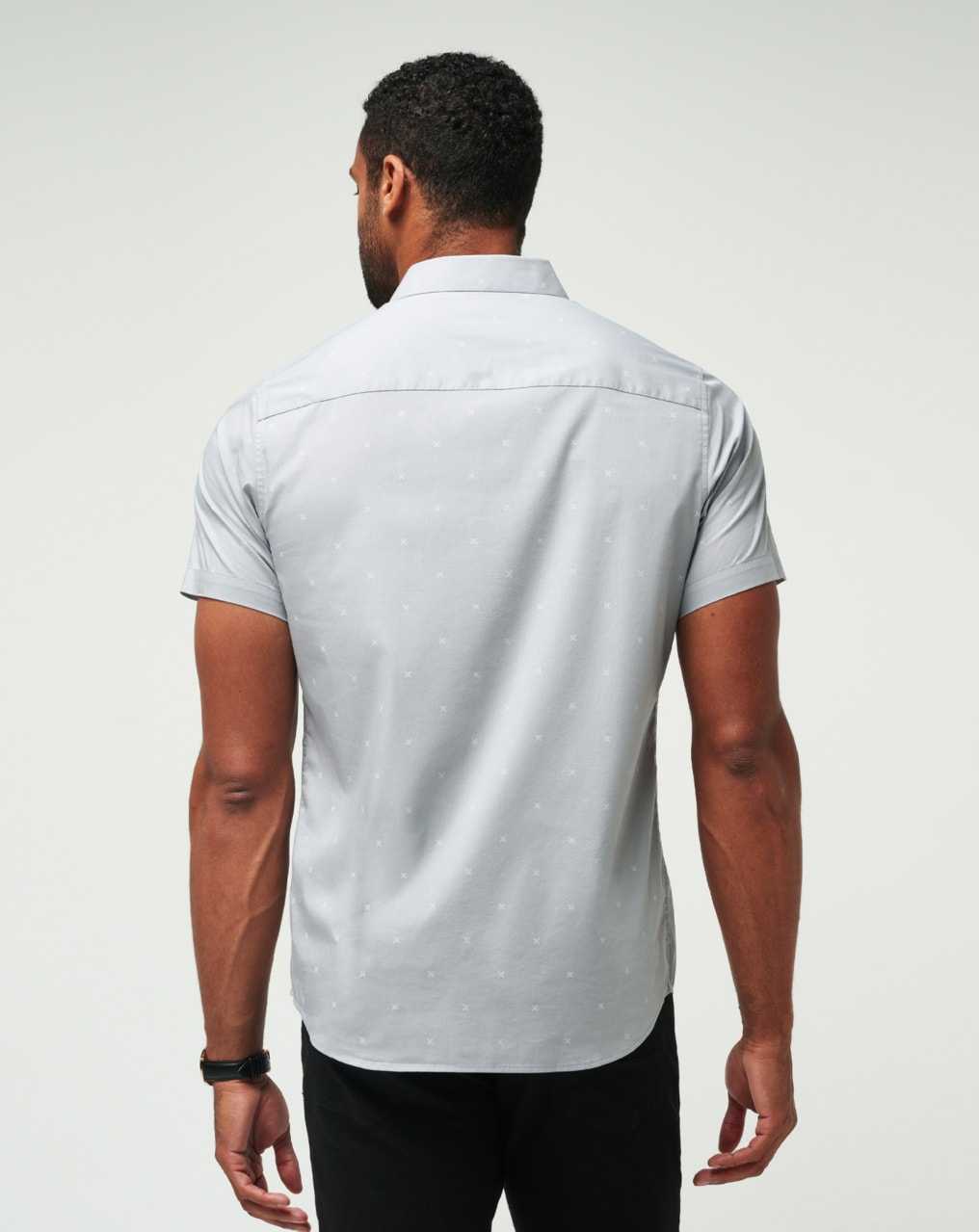 Travis Mathew Across The Pond Button-up Heather Sleet | EZDKLGS-43