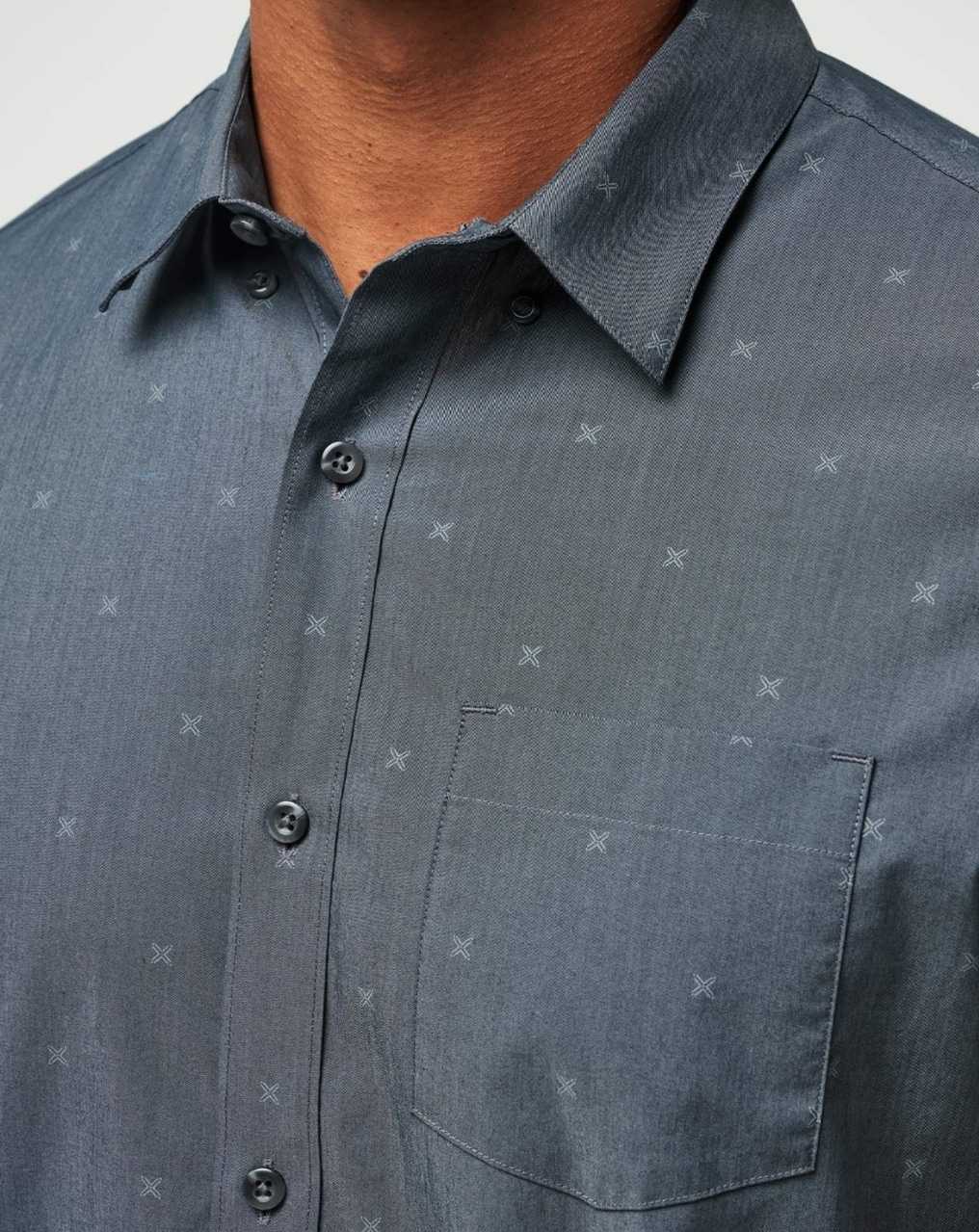 Travis Mathew Across The Pond Button-up Heather Black | ZWVNLQK-63