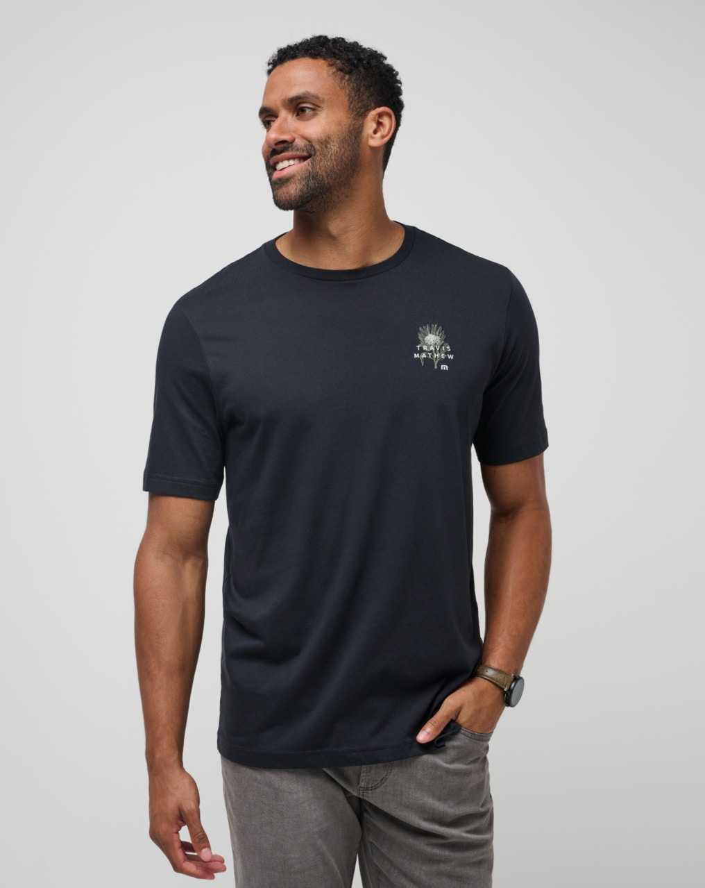 Travis Mathew All Day Rain Tee Black | GCFREIP-84