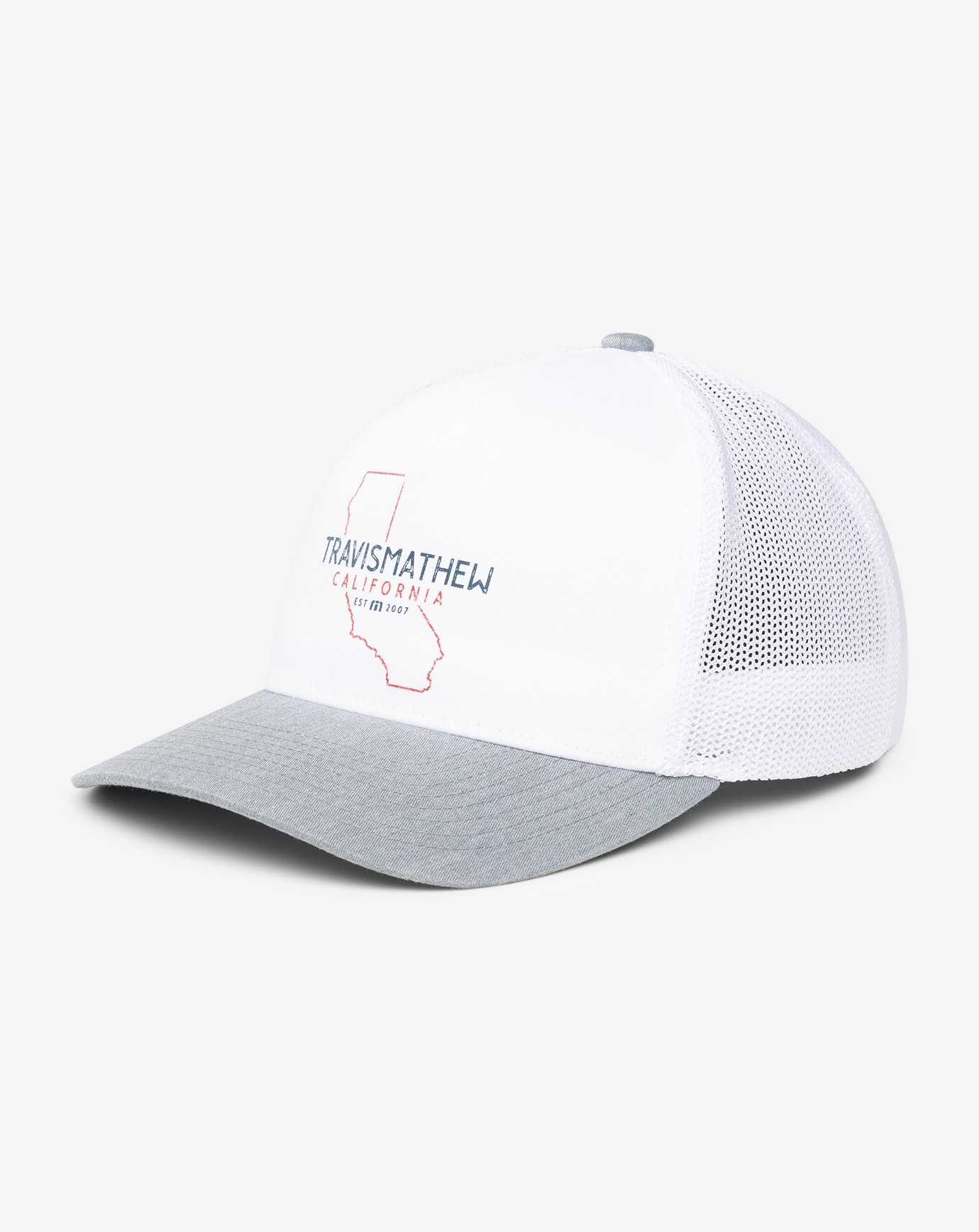 Travis Mathew Almost Weather Snapback Hat White | DLHTZBM-23