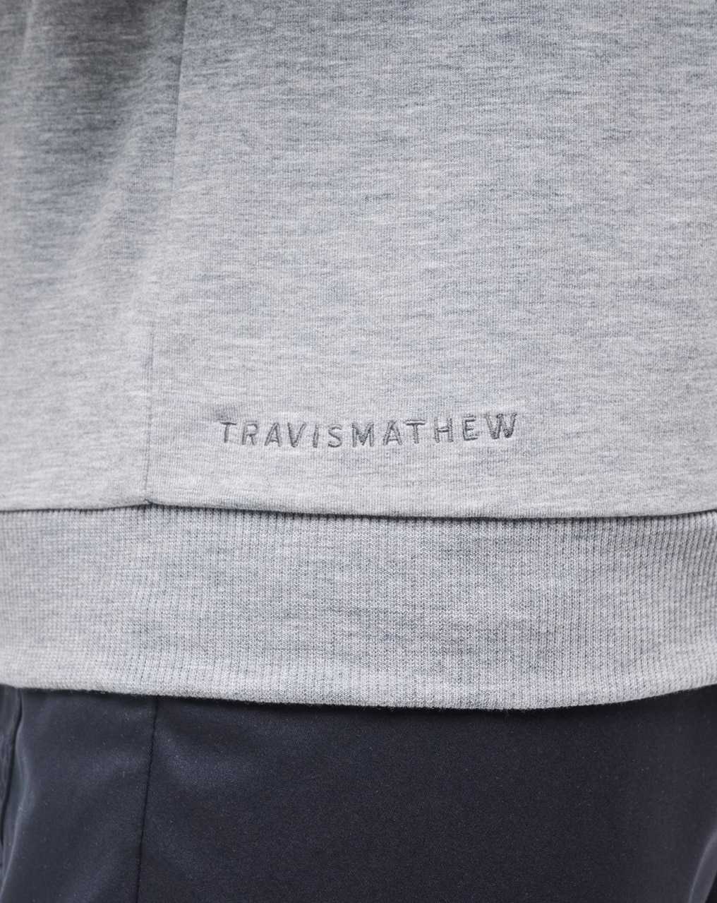 Travis Mathew Amenities Crew Heather Light Grey | IQPKCOW-27