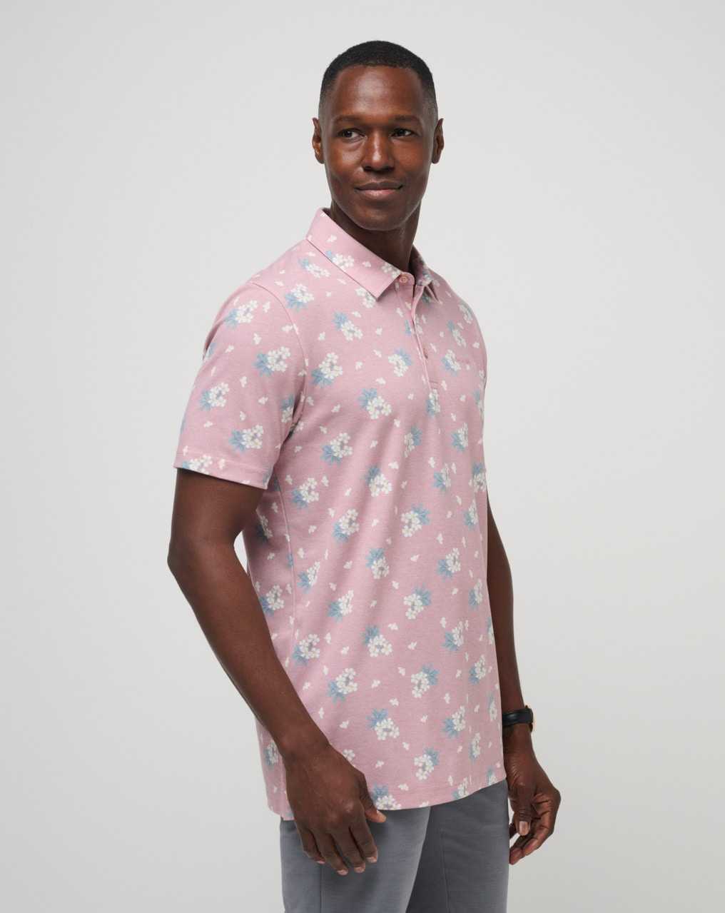 Travis Mathew Arbor Wave Polo Dusty Rose | DQESITC-35