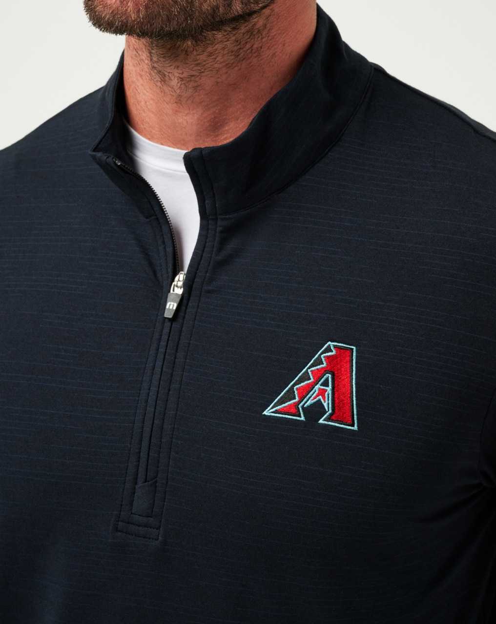 Travis Mathew Arizona Diamondbacks The Heater Quarter Zip Black | MPSFUIG-68