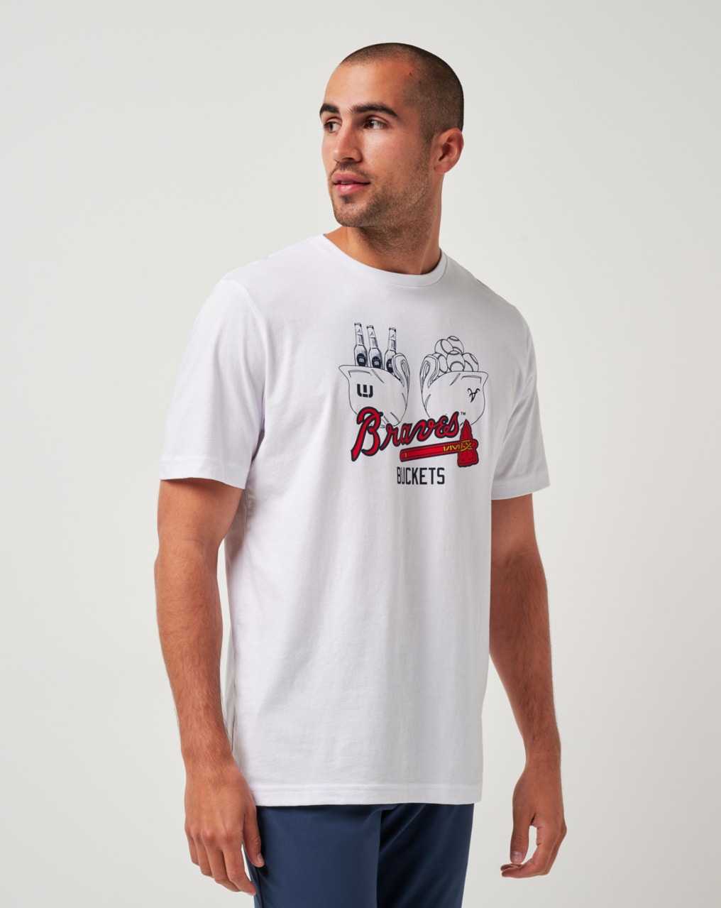 Travis Mathew Atlanta Braves Strike One Tee White | ENZRWPG-43