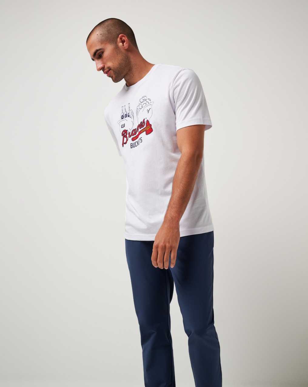 Travis Mathew Atlanta Braves Strike One Tee White | ENZRWPG-43