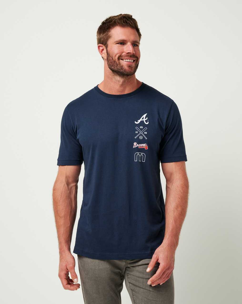 Travis Mathew Atlanta Braves Sunset Slam Tee Total Eclipse | TYXRFVD-71