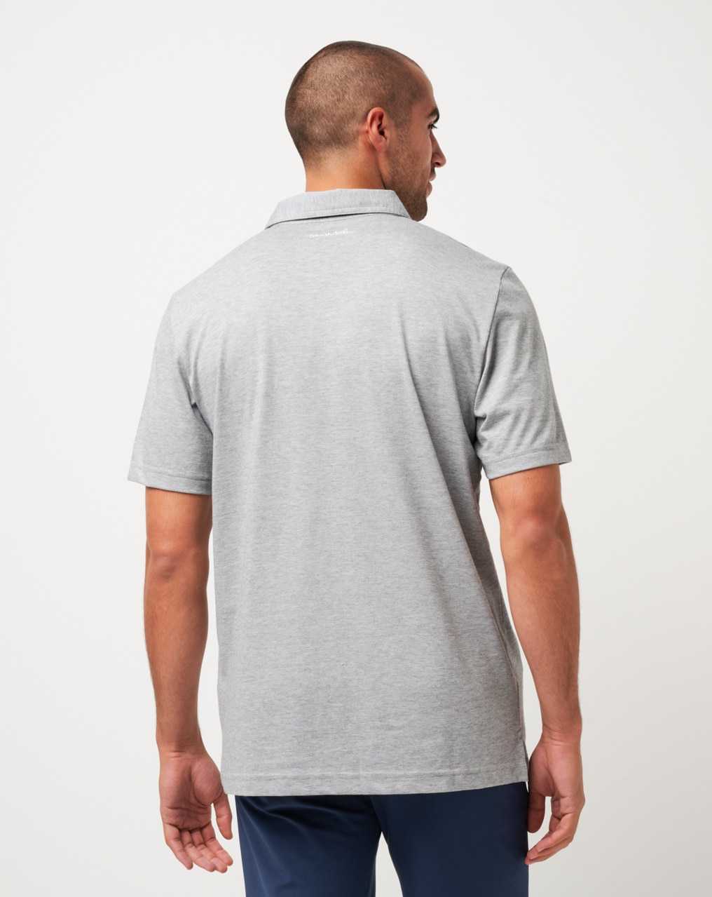 Travis Mathew Atlanta Braves The Zinna Polo Heather Grey | BNLHGOM-35