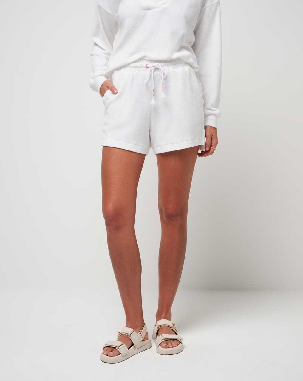 Travis Mathew Back In The Sun Baby Terry Short White | XHFLGYA-10