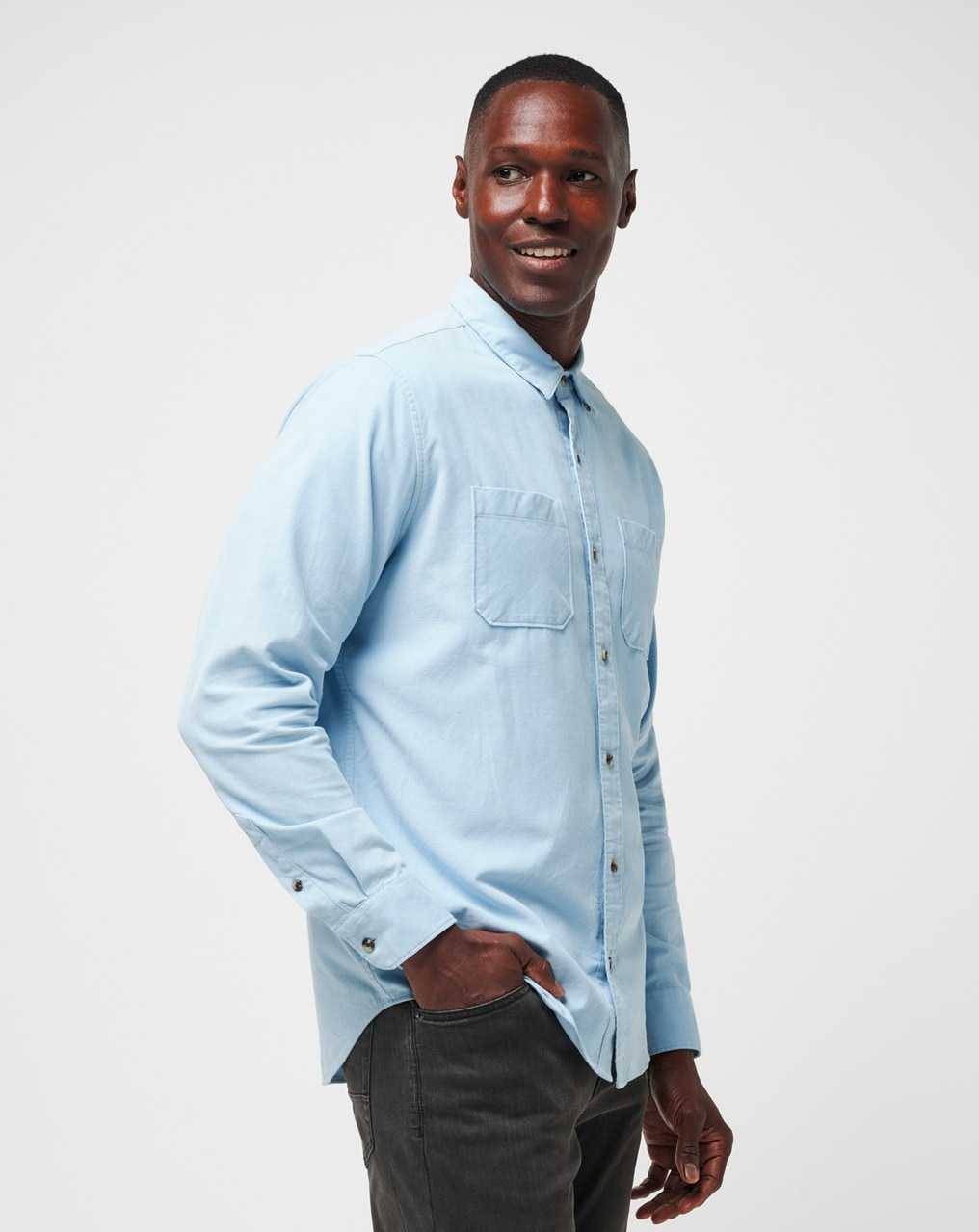 Travis Mathew Barrel Of Laughs Button-up Dream Blue | LNQDEVP-85