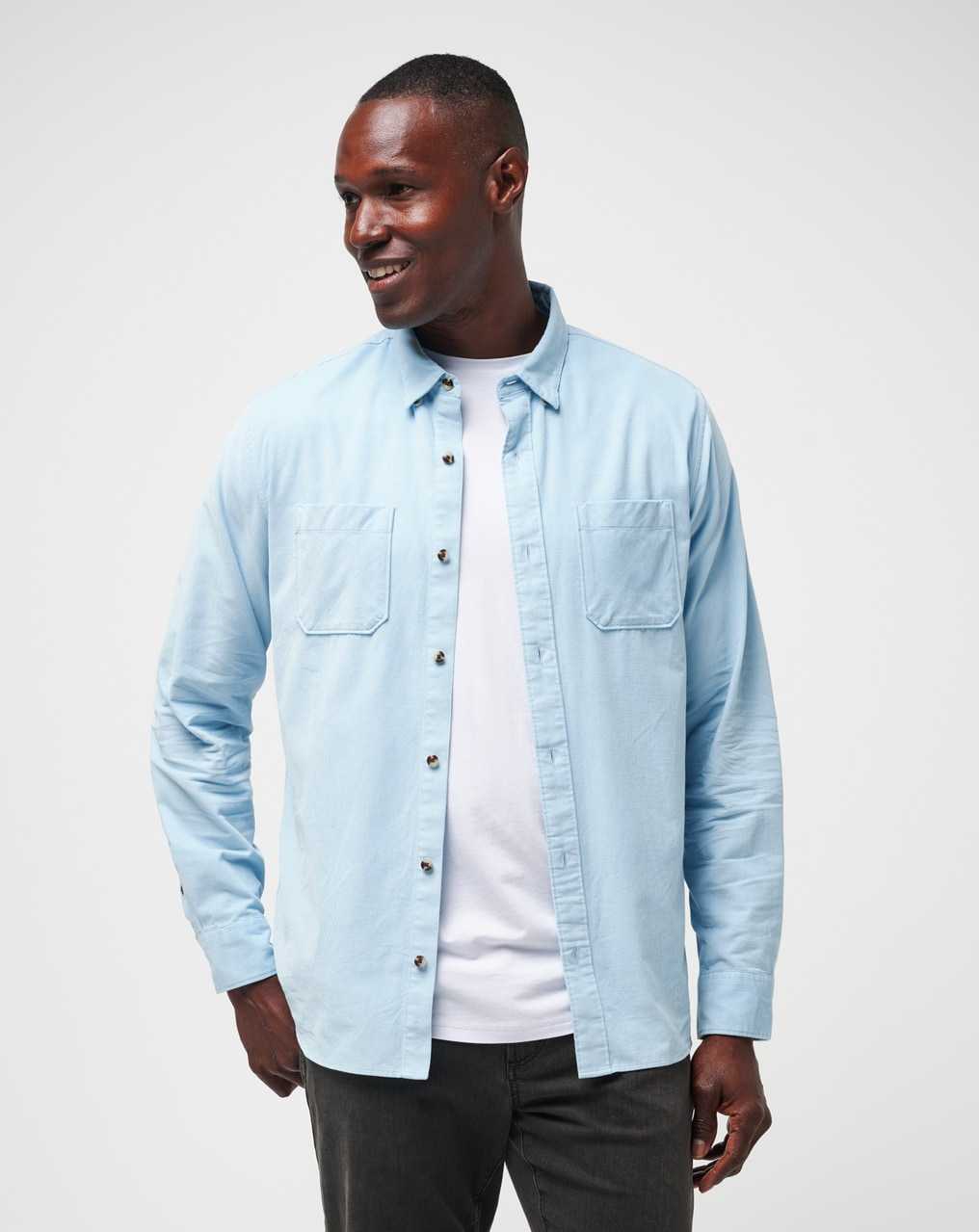 Travis Mathew Barrel Of Laughs Button-up Dream Blue | LNQDEVP-85