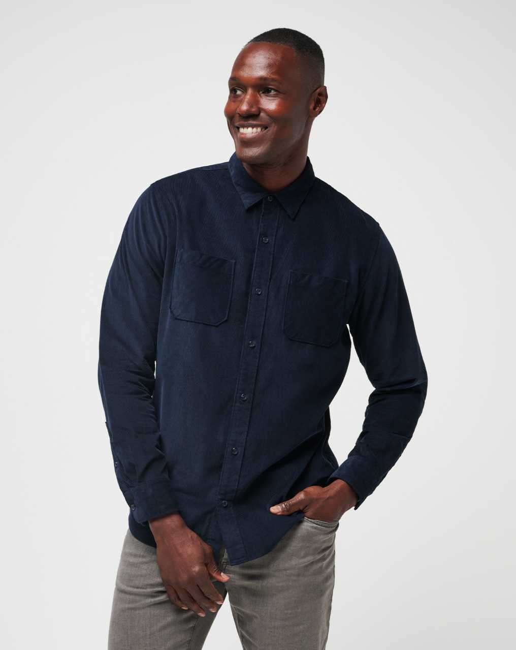 Travis Mathew Barrel Of Laughs Button-up Total Eclipse | GFSLKUX-34