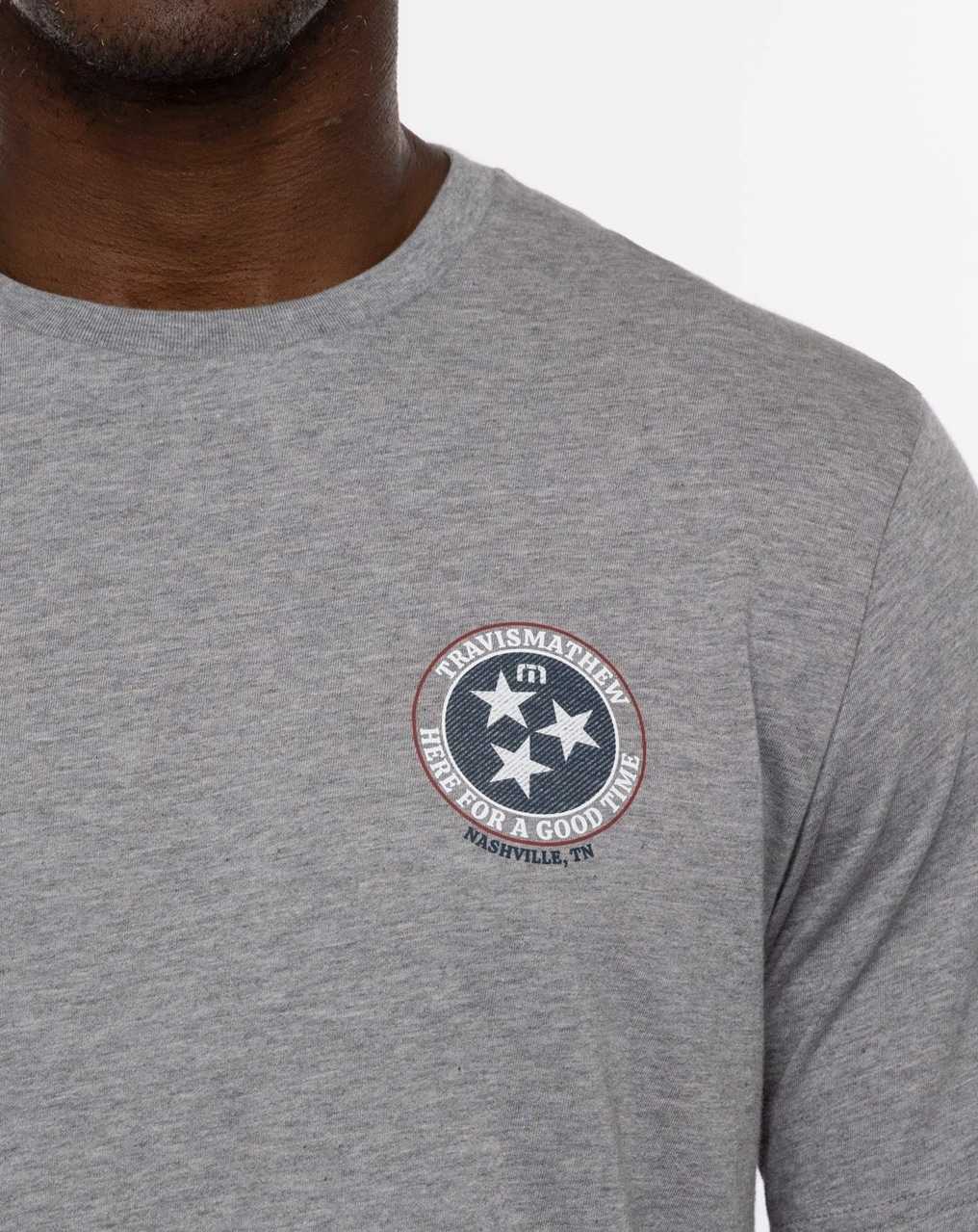 Travis Mathew Bbq Master 2.0 Tee Heather Grey | CBHJXVS-41