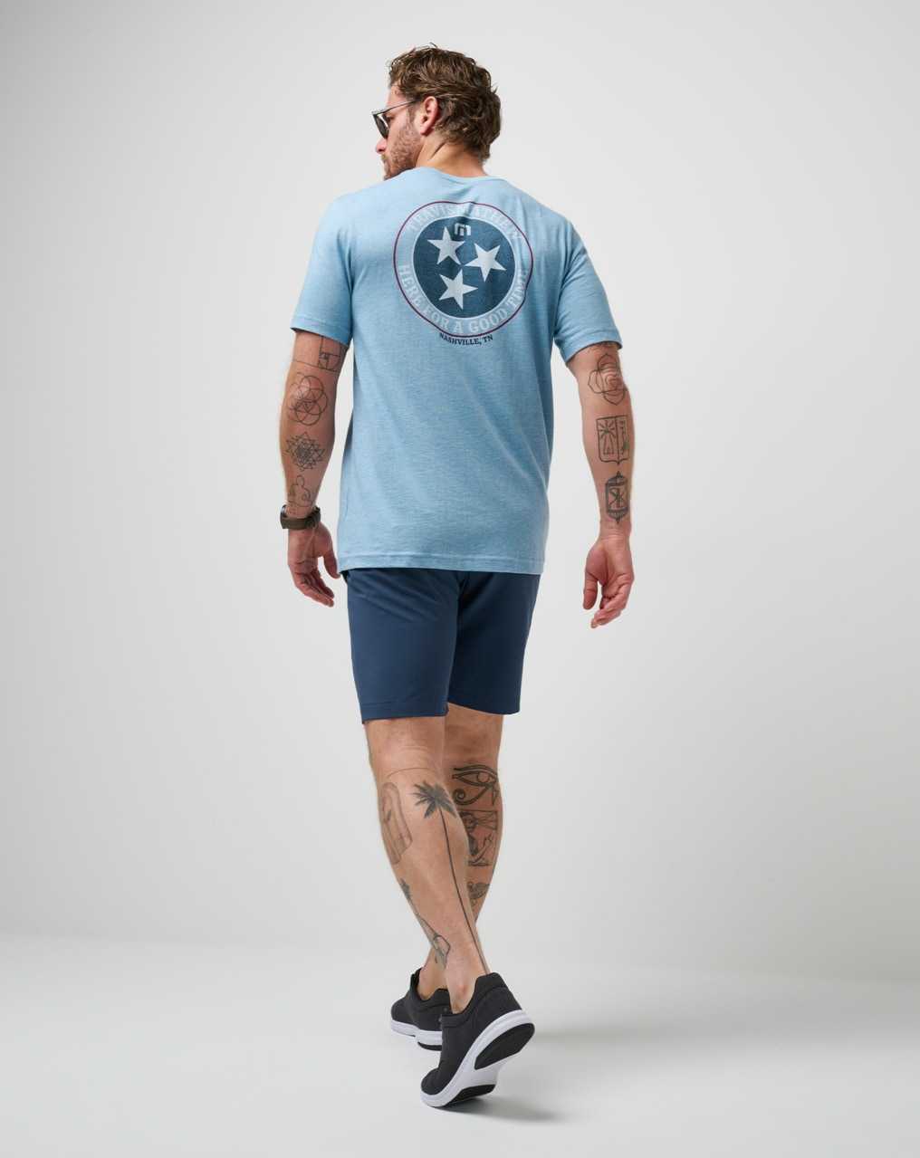 Travis Mathew Bbq Master 2.0 Tee Heather Allure | RYVHPJM-86