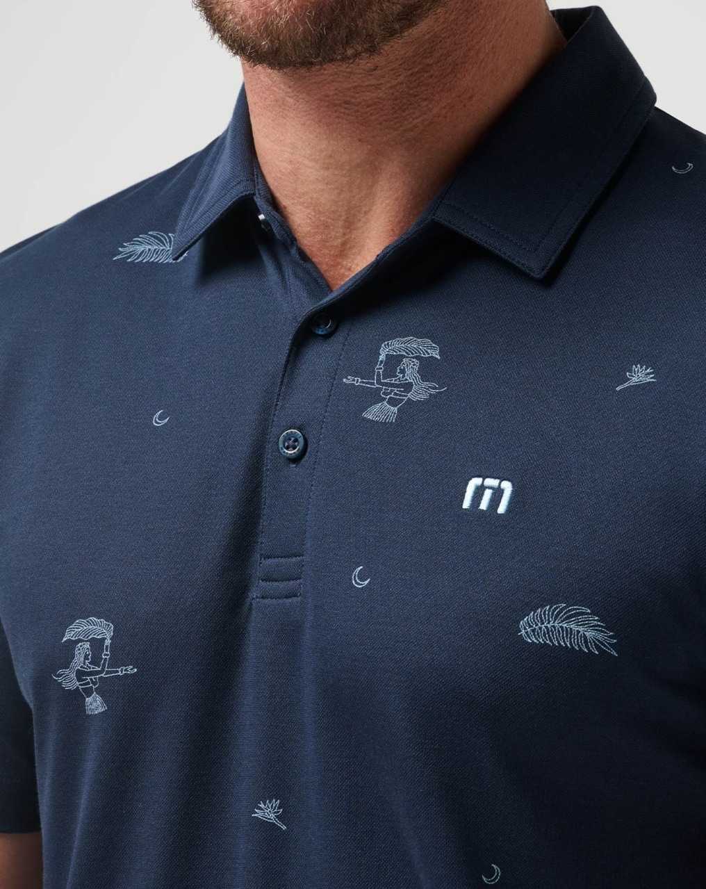 Travis Mathew Beach Creature Polo Total Eclipse | ANCKYSM-81