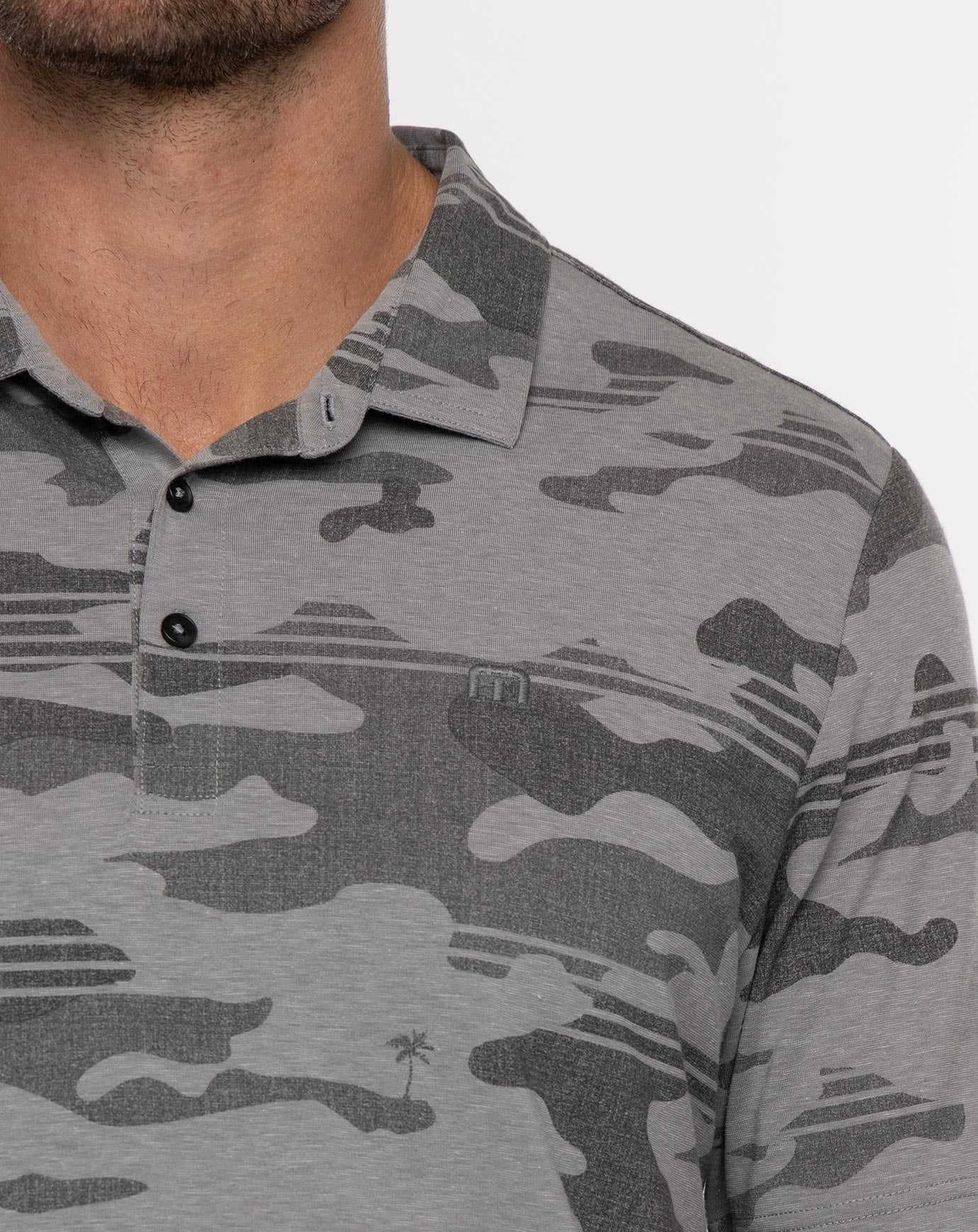 Travis Mathew Beachside Stealth Polo Heather Grey | LZRUGBF-49