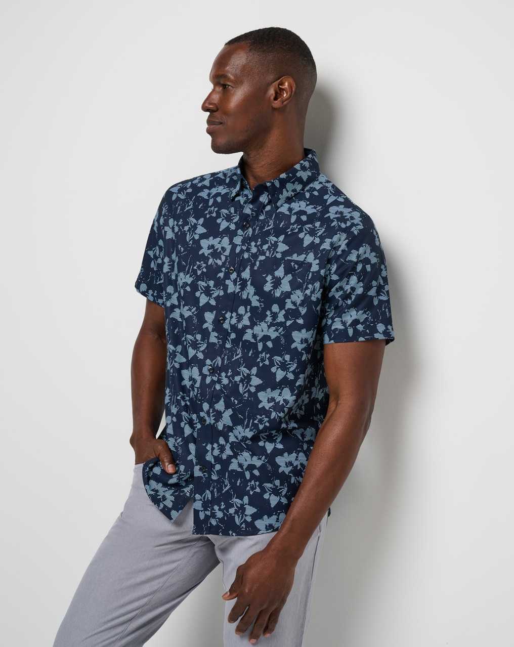 Travis Mathew Bombadier Button-up Total Eclipse | HKCGAEF-49