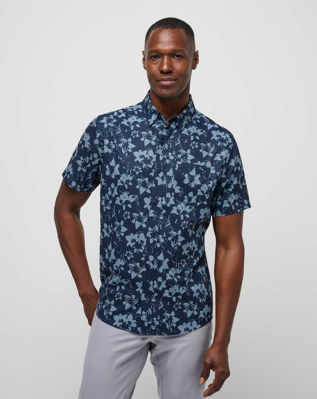 Travis Mathew Bombadier Button-up Total Eclipse | HKCGAEF-49