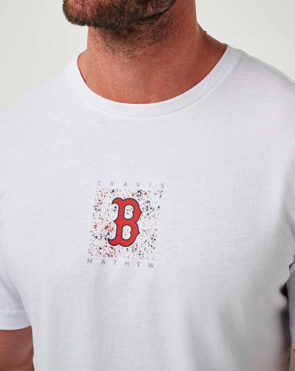 Travis Mathew Boston Red Sox In The Dugout Tee White | LQGXZUV-37