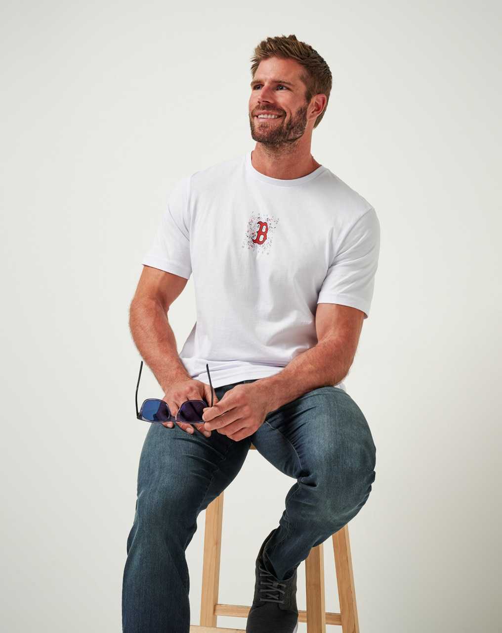 Travis Mathew Boston Red Sox In The Dugout Tee White | LQGXZUV-37