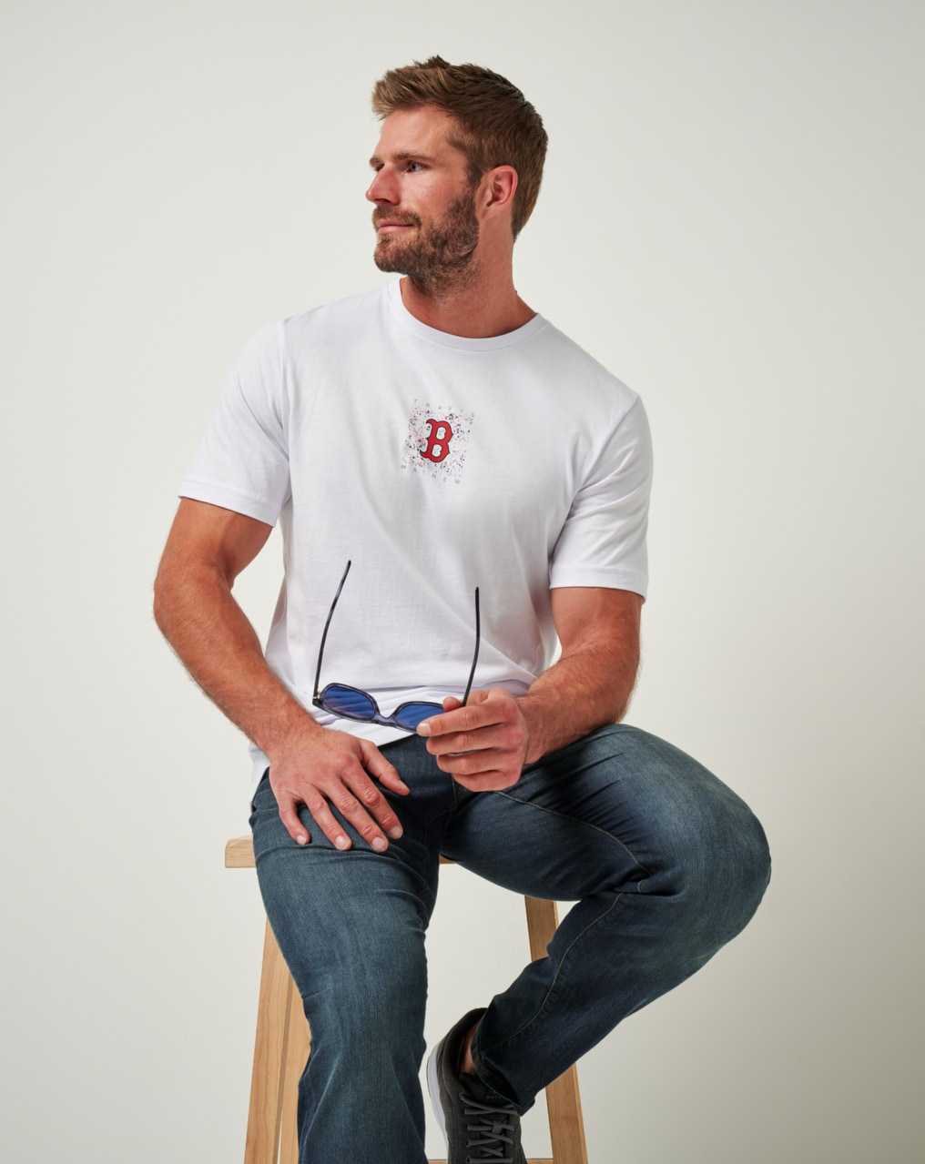 Travis Mathew Boston Red Sox In The Dugout Tee White | LQGXZUV-37