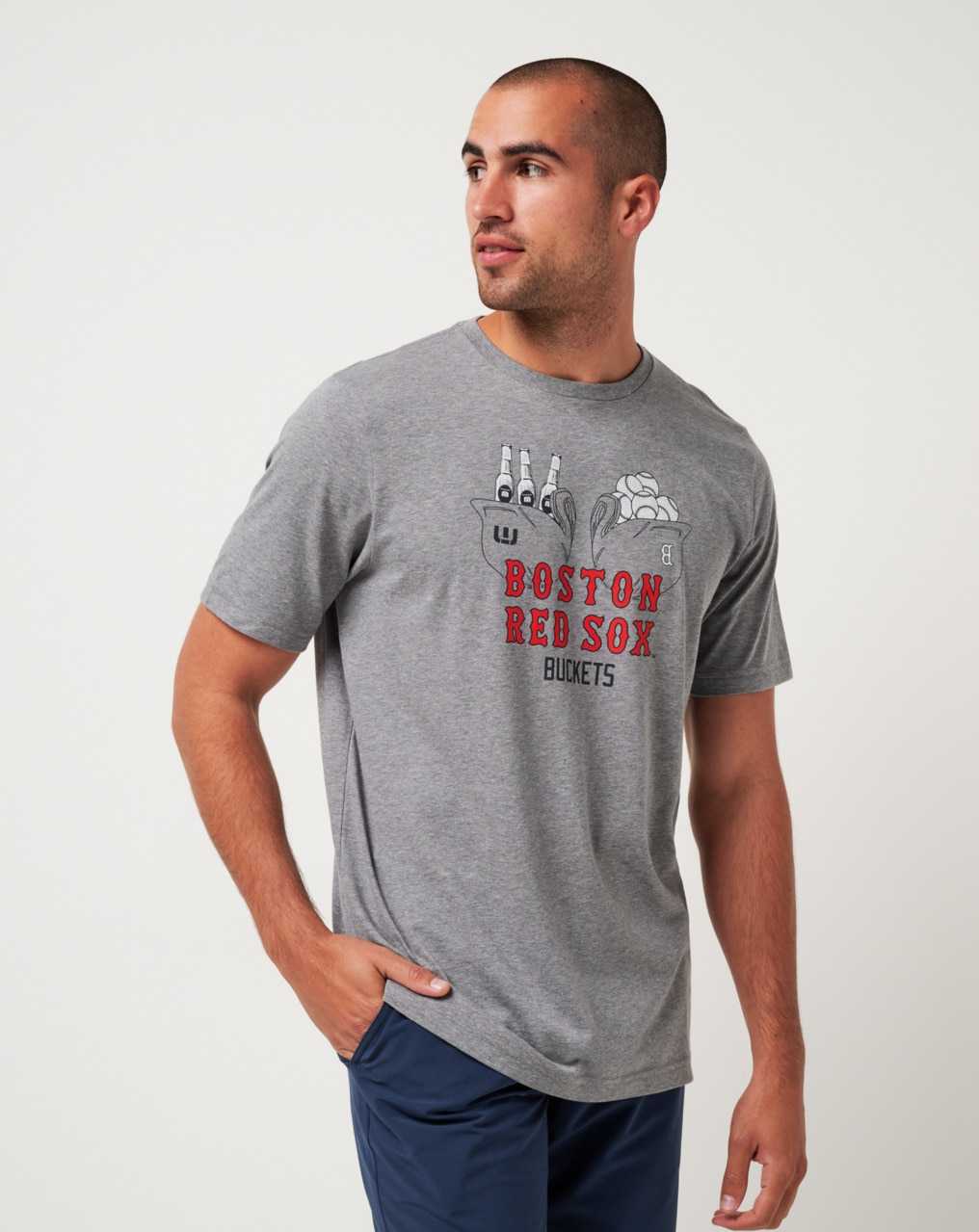 Travis Mathew Boston Red Sox Strike One Tee Heather Grey | JAIUHMD-57