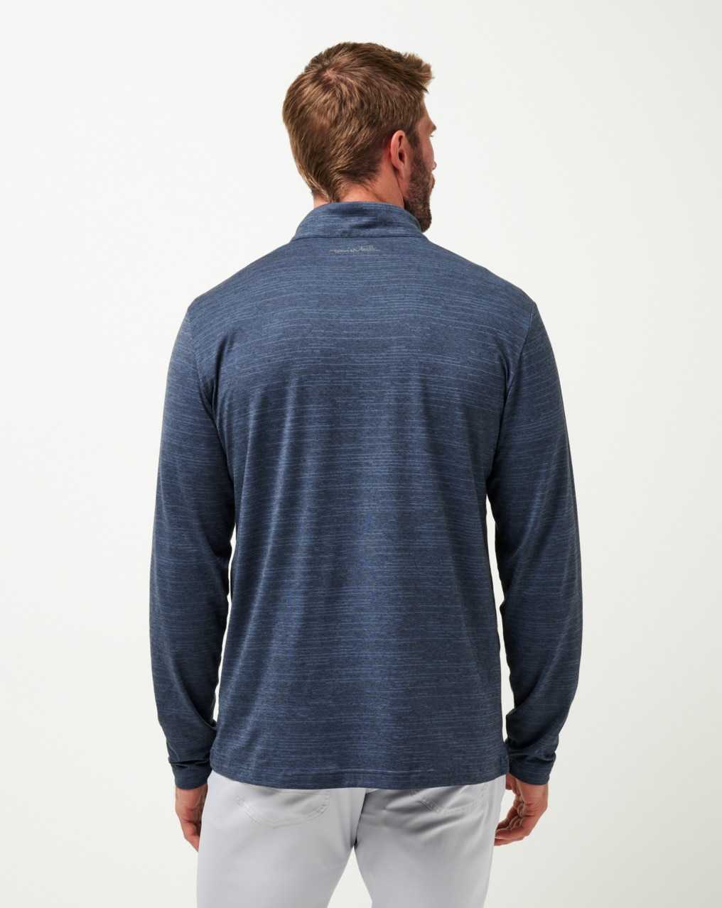 Travis Mathew Boston Red Sox The Heater Quarter Zip Vintage Indigo/Black | KAPEMJG-02