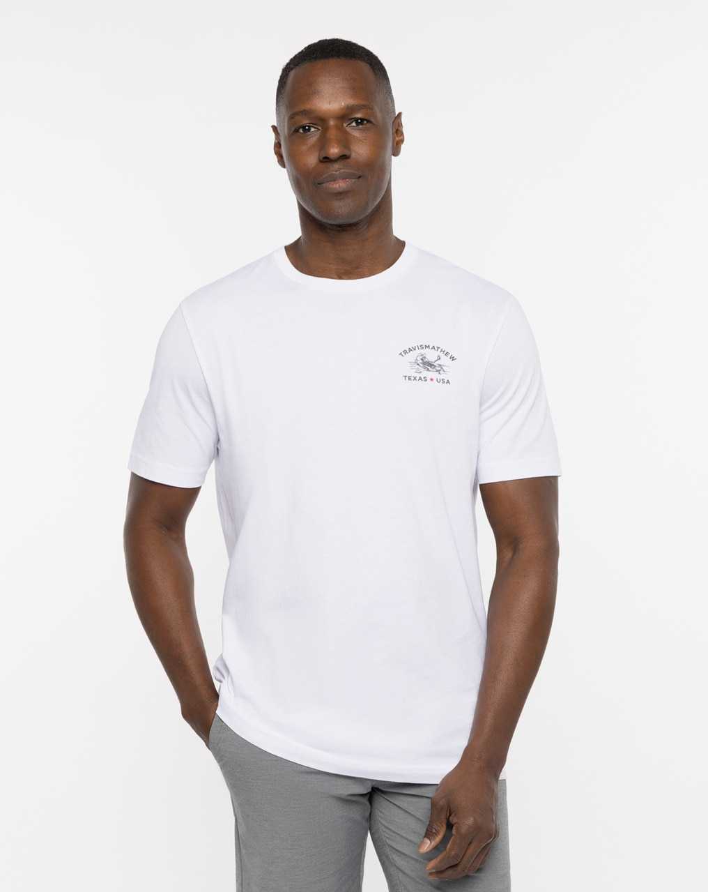 Travis Mathew Bracken Cave 2.0 Tee White | DBVQGST-83