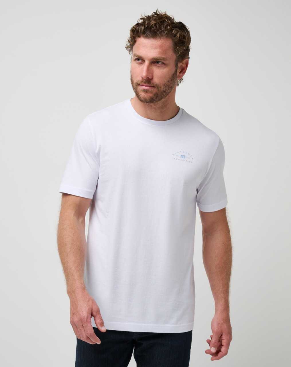 Travis Mathew Bread Trail Tee White | BZYIHXD-20