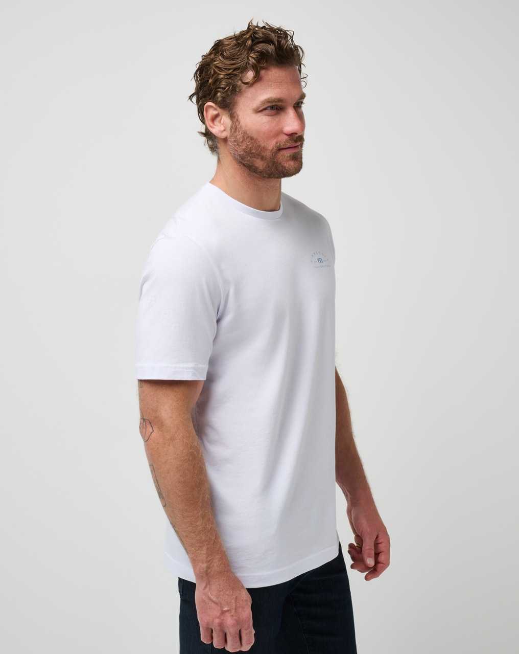 Travis Mathew Bread Trail Tee White | BZYIHXD-20