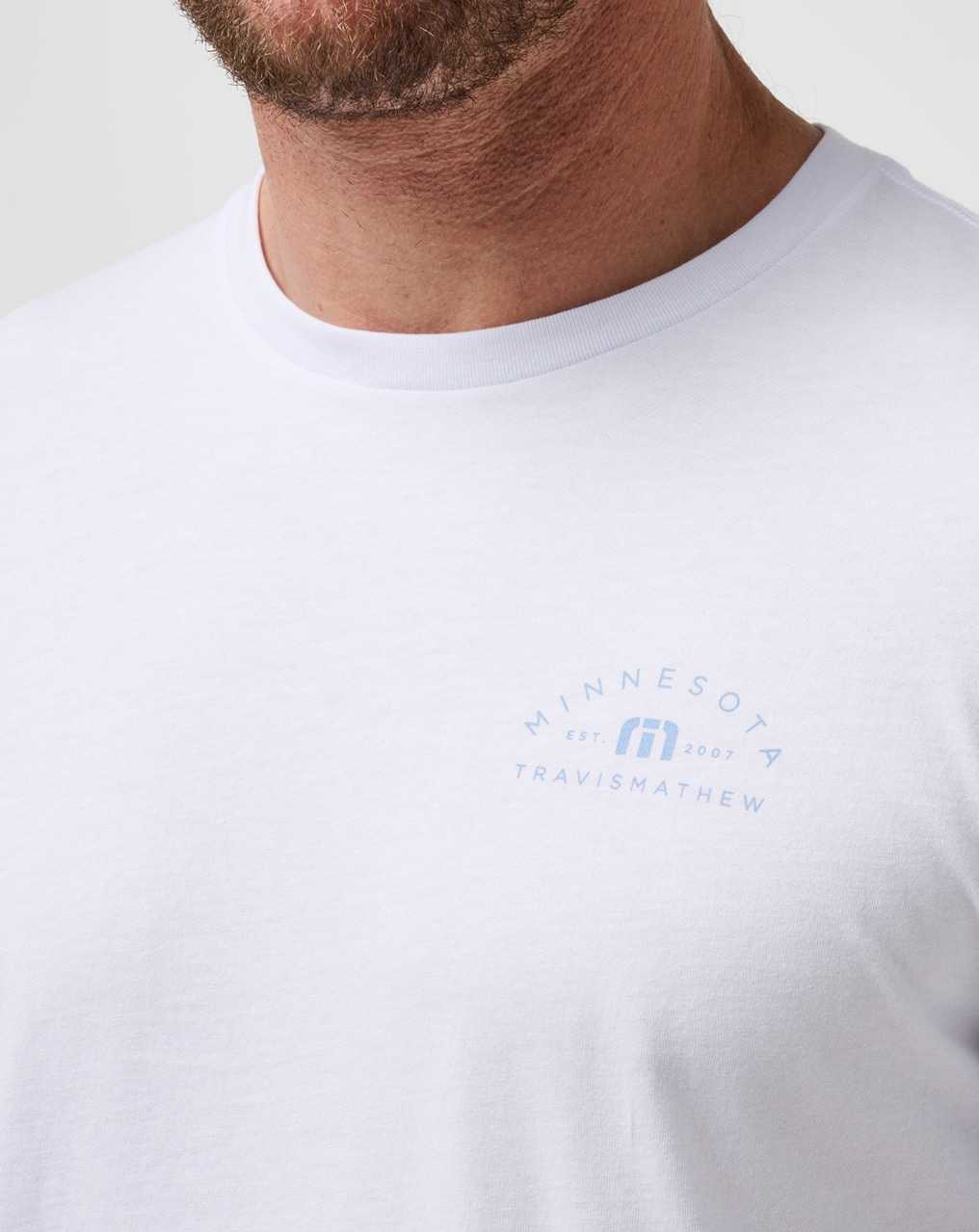 Travis Mathew Bread Trail Tee White | BZYIHXD-20