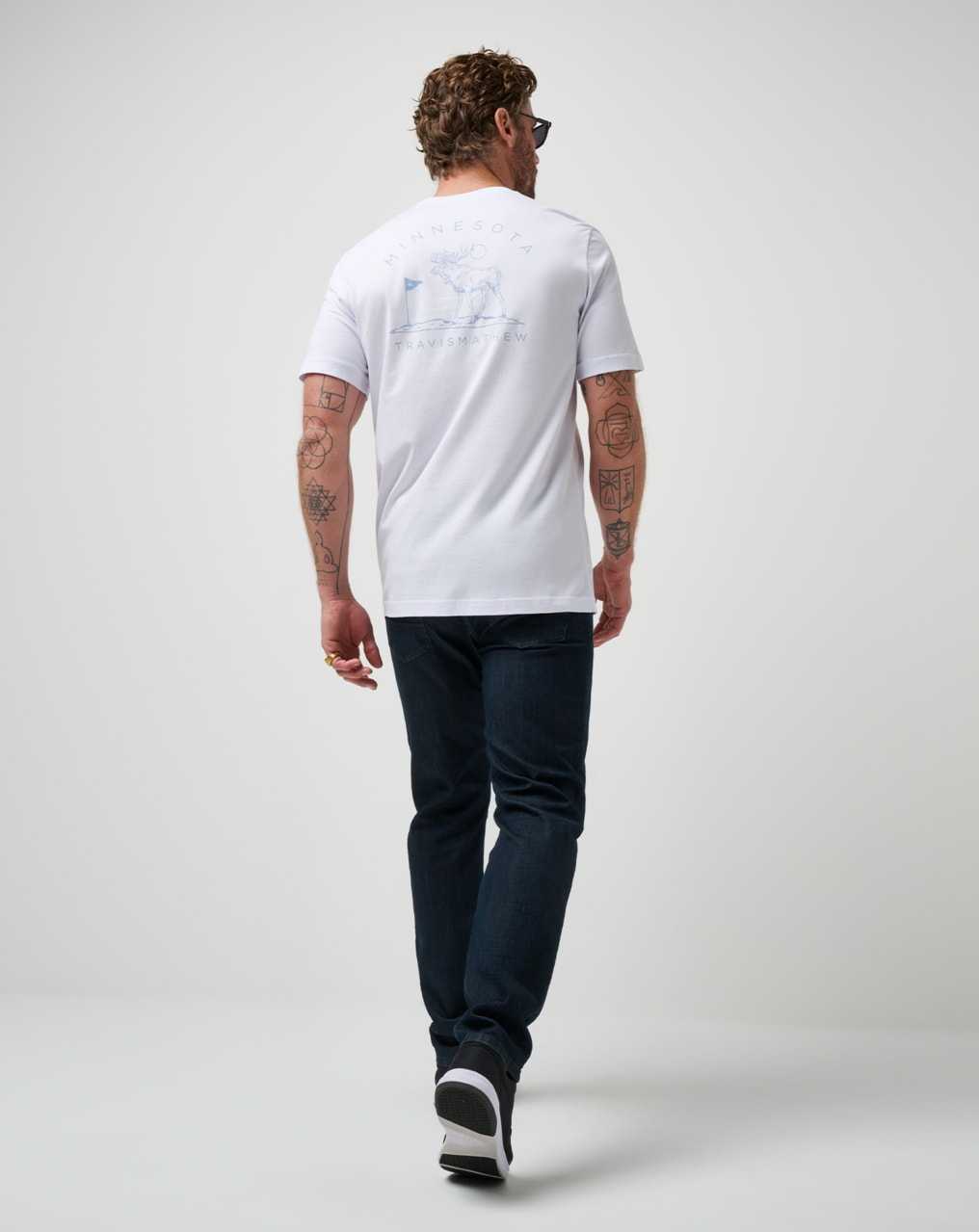 Travis Mathew Bread Trail Tee White | BZYIHXD-20