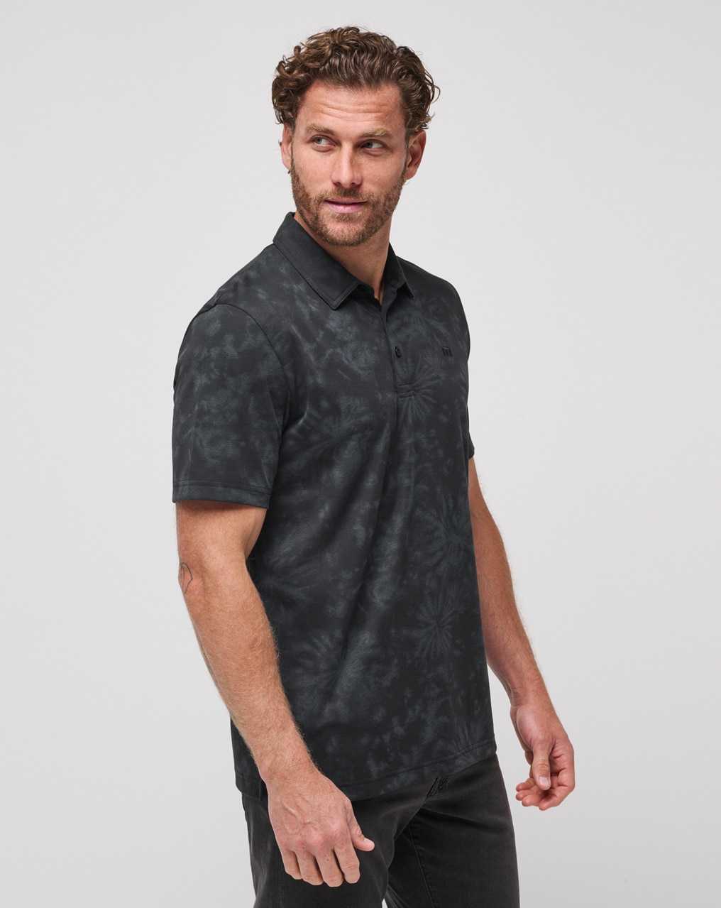 Travis Mathew Brilliant Waters Polo Black | ETIAWZB-36