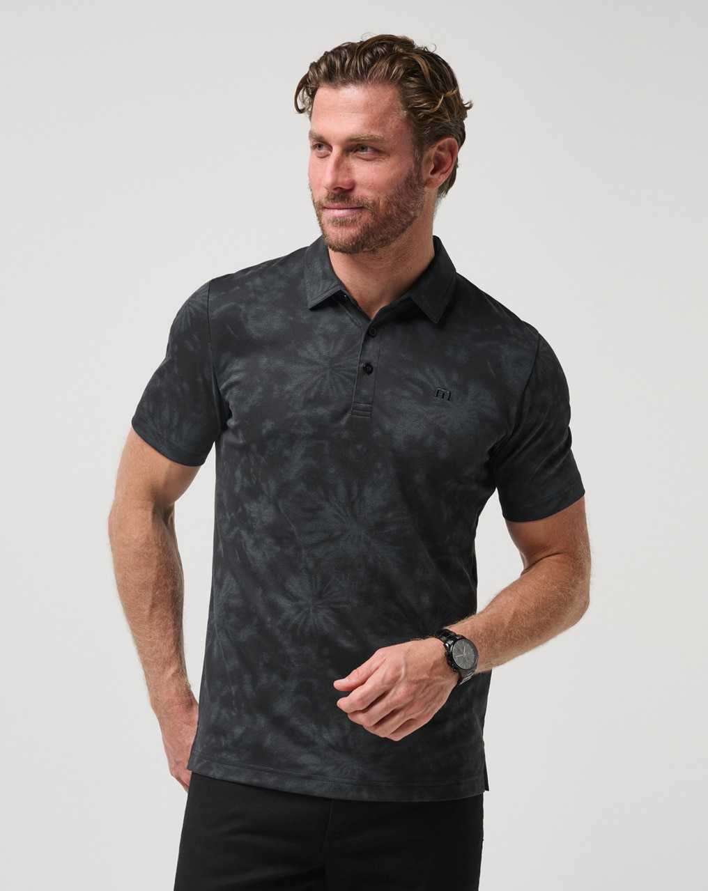 Travis Mathew Brilliant Waters Polo Black | ETIAWZB-36